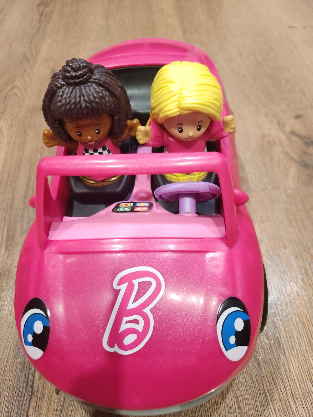 Barbie Hot Pink Convertible with Two Mini Dolls-Little PEOPLE
